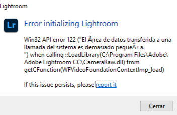 Win32 api error 193 lightroom как исправить